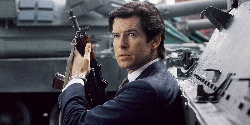 Pierce Brosnan as James Bond 007 with gun