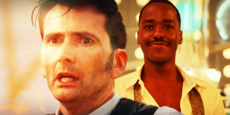 David Tennant regenerating into Ncuti Gatwa