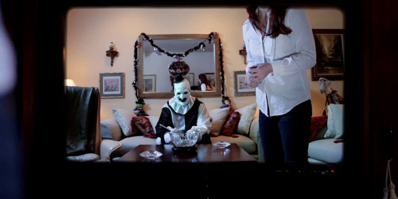 Mike Giannelli as Art the Clown appearing on the television in All Hallows Eve