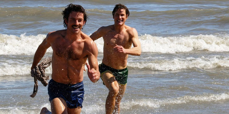 Hawk and Tim on Fire Island in Fellow Travelers