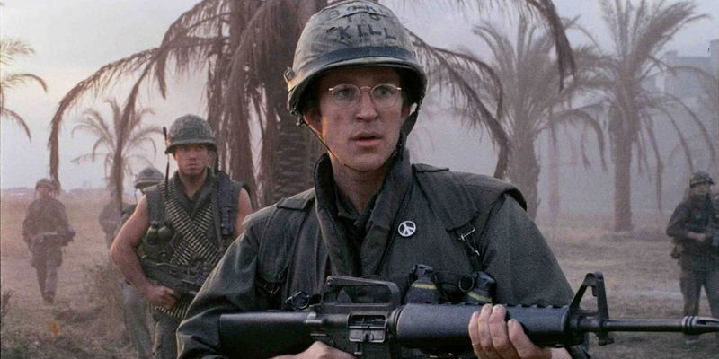 Joker on the battlefield in Full Metal Jacket