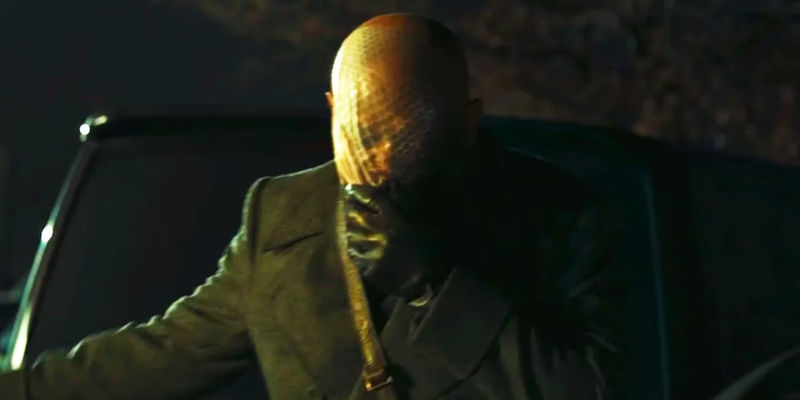 Nick Fury taking off the Widow's Veil in Secret Invasion