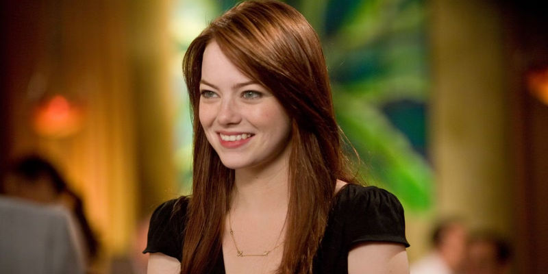 Emma Stone smiles in Crazy Stupid Love.