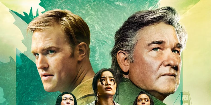 Wyatt Russell and Kurt Russell on Monarch Legacy of Monsters poster