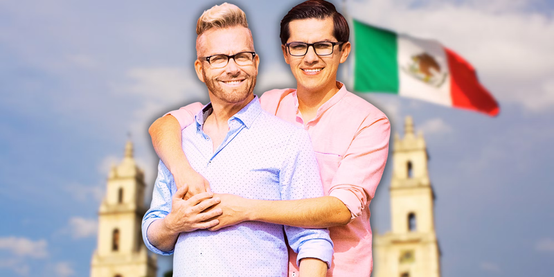 90 Day Fiancé The Other Way Kenny & Armando with Mexican Flag in the background