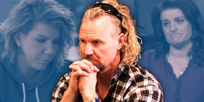 Sister Wives' Kody Brown, with Meri Brown and Robyn Brown, looking serious