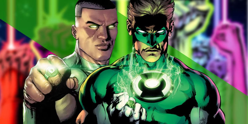 Featured Image: Green Lanterns John Stewart (left) and Hal Jordan (right)