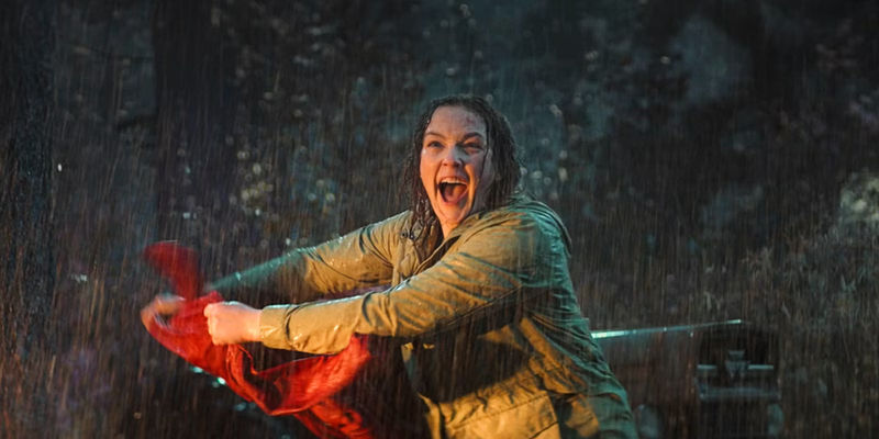 Sally Jackson waves a red coat while screaming at the minotaur in Percy Jackson & the Olympians.