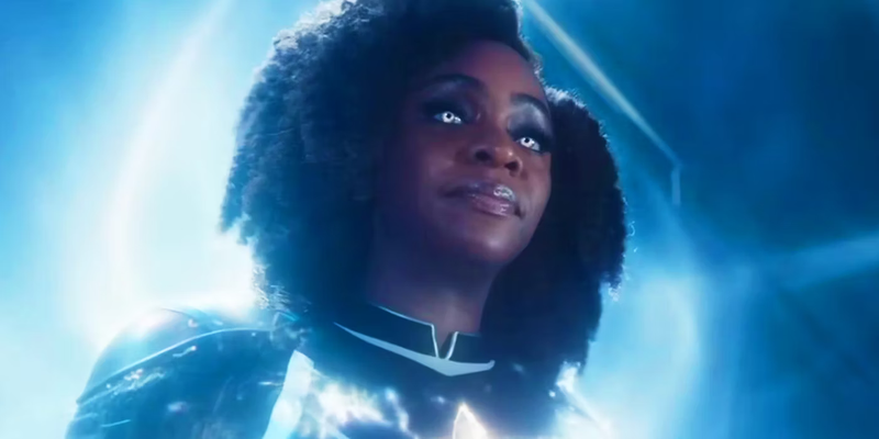 Monica Rambeau becoming Photon at the end of The Marvels