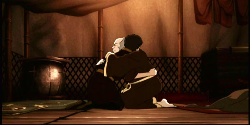 Zuko and Iroh Hugging On ATLA