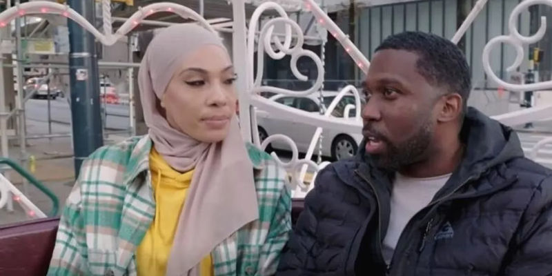 Bilal and Shaeeda in 90 Day Fiance talking outside