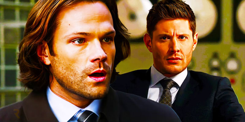 Jared Padalecki and Jensen Ackles as Sam and Dean Winchester in suits in Supernatural
