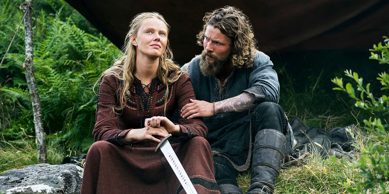 Freydis and Harald sitting next to each other in Vikings Valhalla season 2 