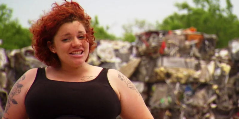 Angel at the junkyard on Extreme Cheapskates