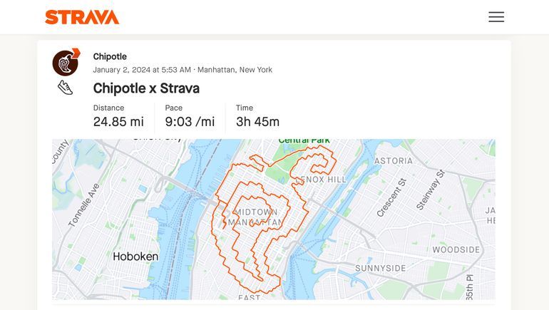 Chipotle collaborates with Strava to aid New Year’s fitness goals