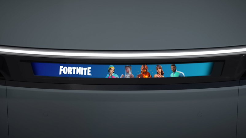 Sony and Honda's Electric Vehicle Showcases Fortnite Devotion on Front Bumper