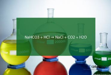 NaHCO3 + HCl → NaCl + CO2 + H2O