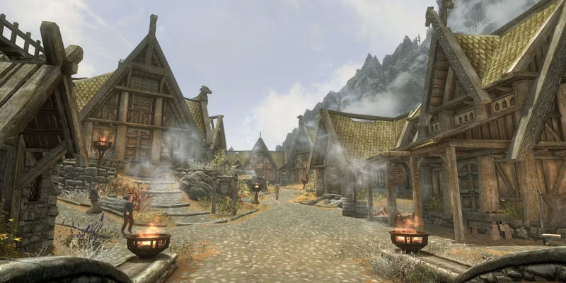 Masterpiece Unveiled: Mesmerizing Skyrim Fan Painting Takes Whiterun to New Heights!