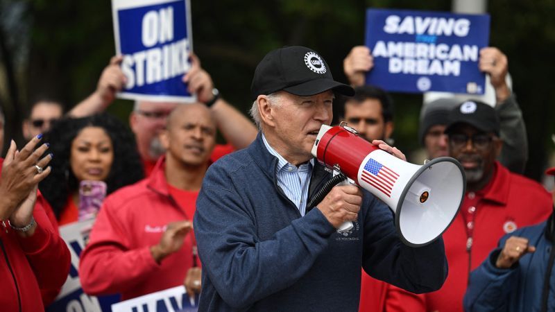 Unveiling the Visions: Biden's Impactful Encounter at UAW Picket Line