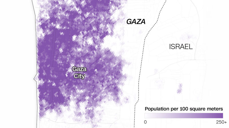 Unveiling Gaza's Astonishing Population Density Through Dynamic Maps