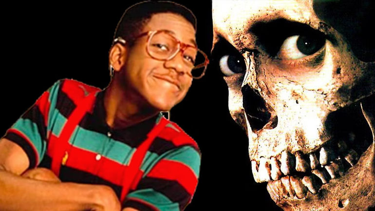 An Unlikely Mashup: Evil Dead 2 Meets Family Matters on a VHS Cover