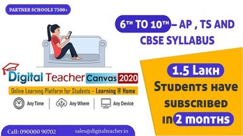 Digital Teacher Canvas AP, TS & CBSE Board Syllabus