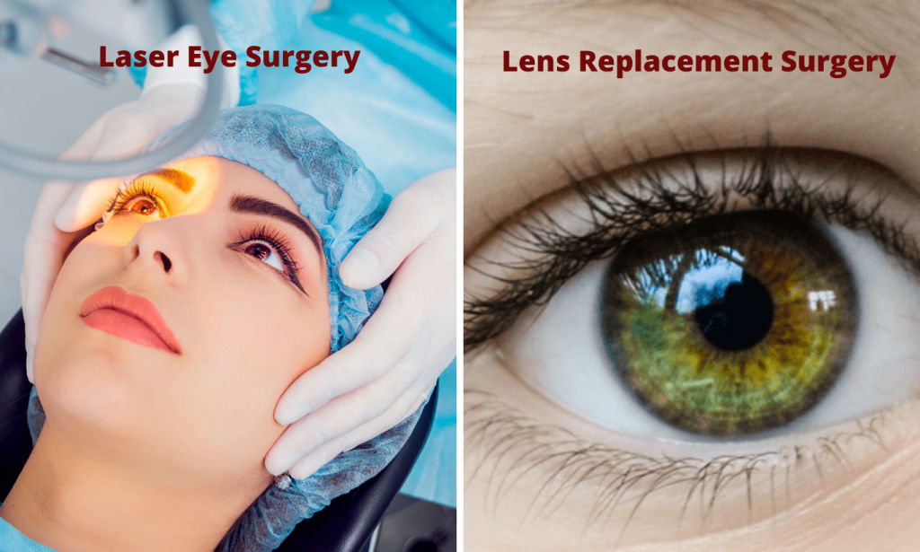 Laser Eye Surgery vs Lens Replacement Surgery