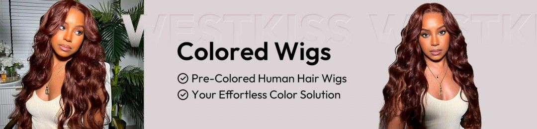 multi colored human hair wigs