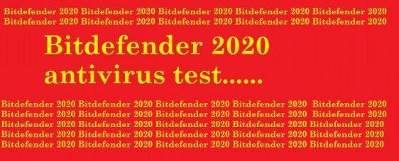 Bitdefender 2020 antivirus test