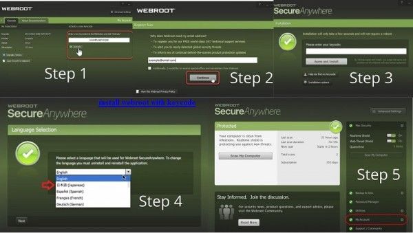 install webroot with keycode