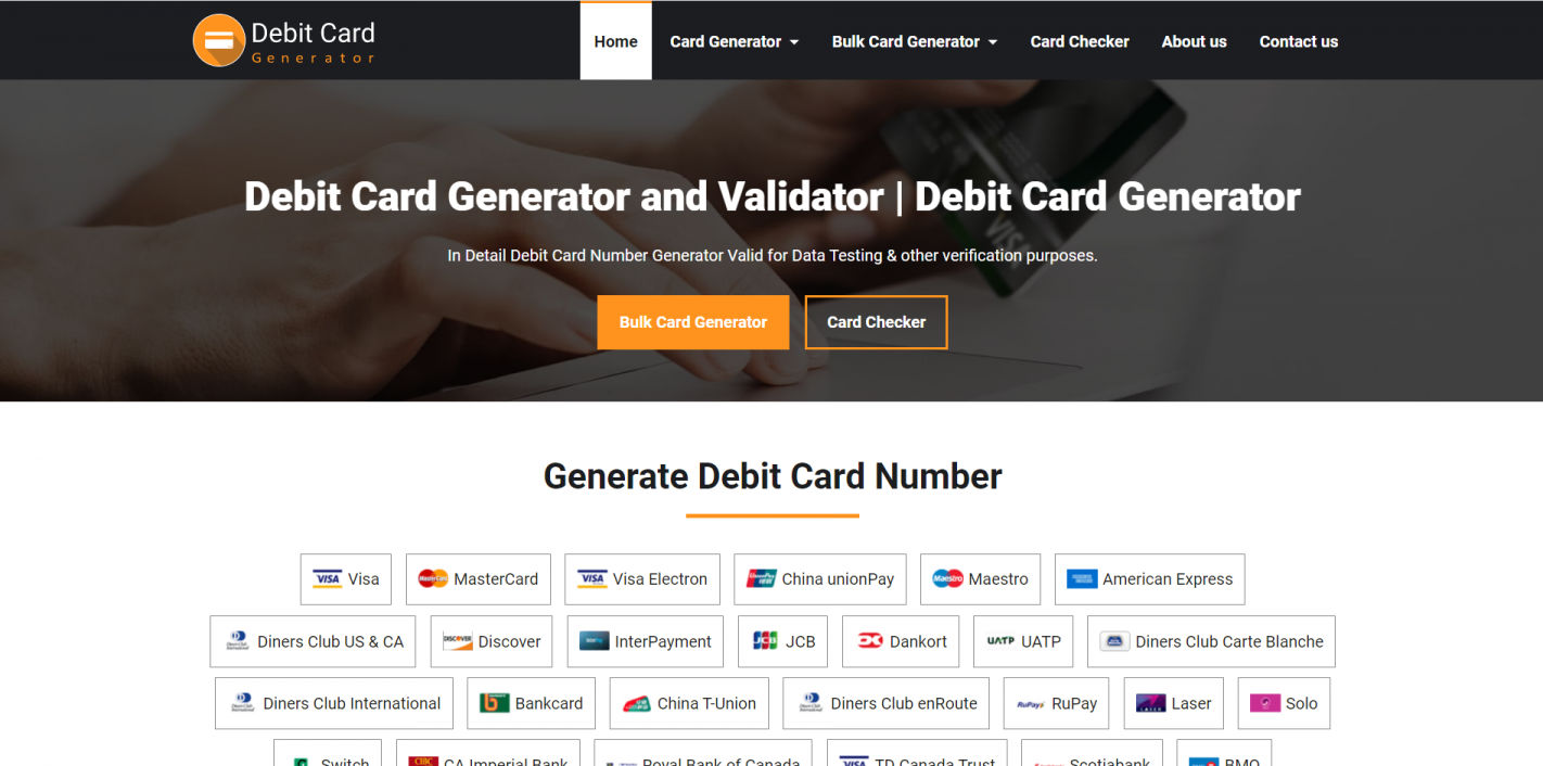 debit card generator