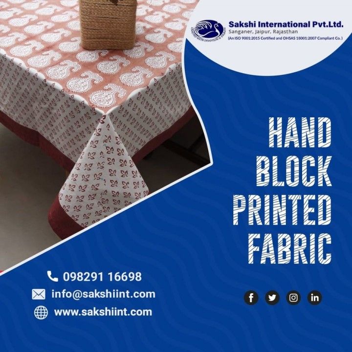 Hand Block Printed Fabrics Manufacturers