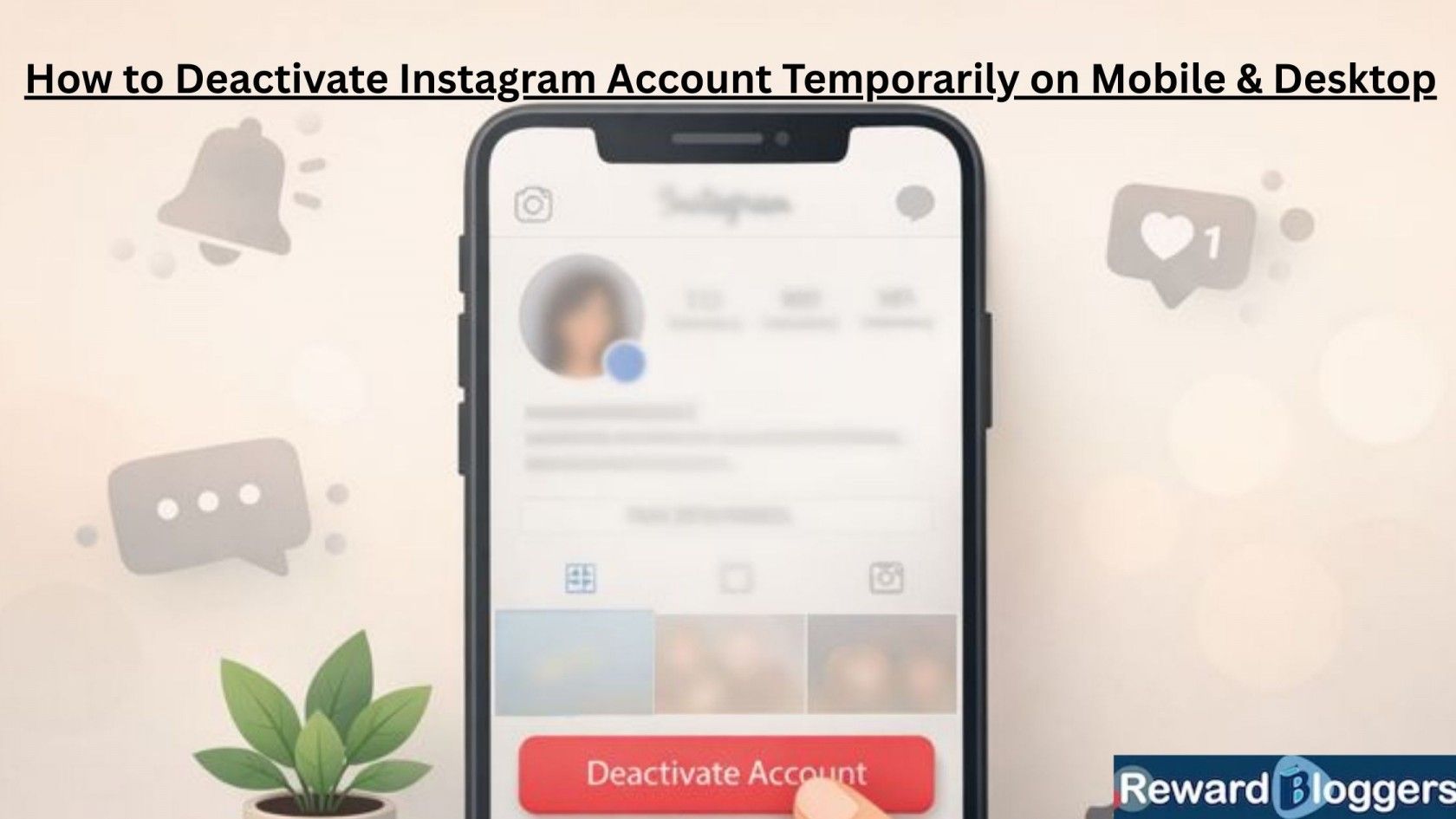 how to deactivate instagram account