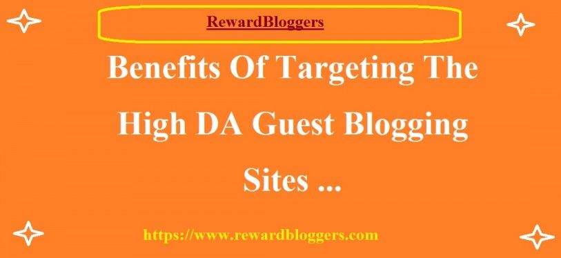High DA Guest Blogging Sites 