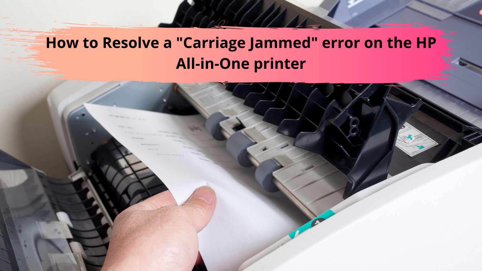 How to Resolve a "Carriage Jammed" error on the HP AllinOne printer