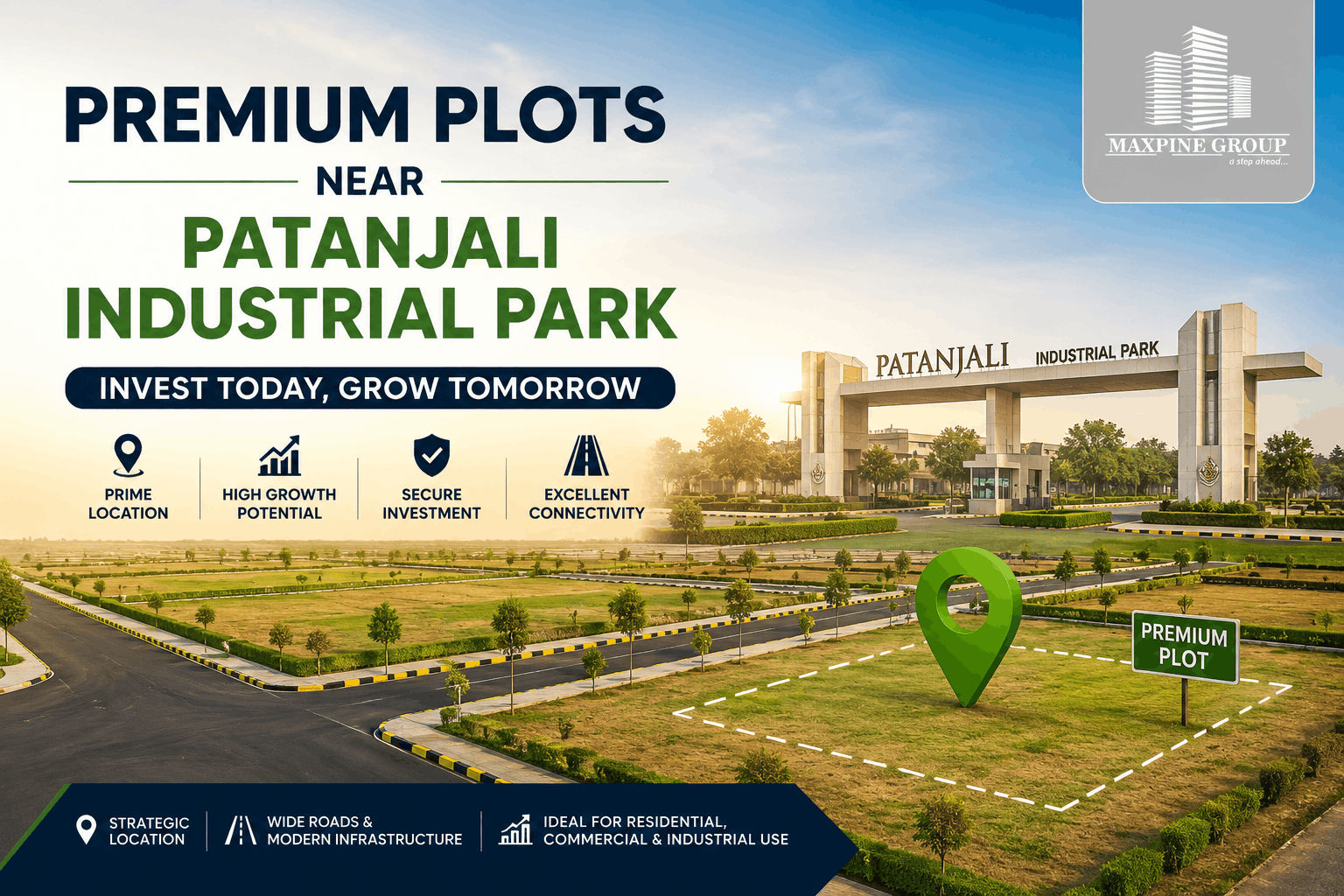 Premium, Authority, Commercial, Government, & Industrial Plots Near Patanjali Industrial Park : The Complete Buyer’s Guide for 2026