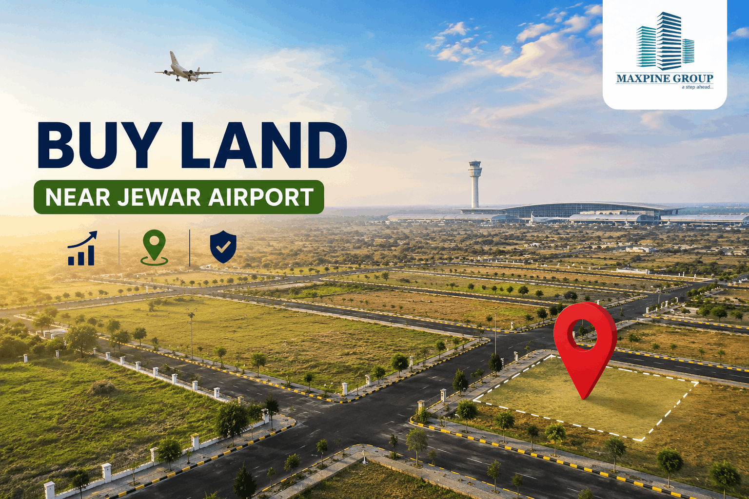 Buy Land Near Jewar Airport — Secure Your Plot Before the Price Curve Peaks