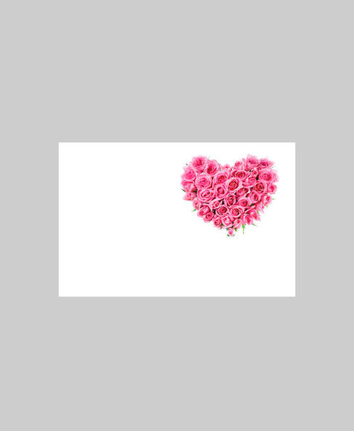 produktbild för Kort 9x6 Hjärta rosa 60-00271