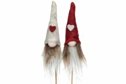 produktbild för Sticks Tomte/DuoHjärta Mix 12 Cm 36/Fpn