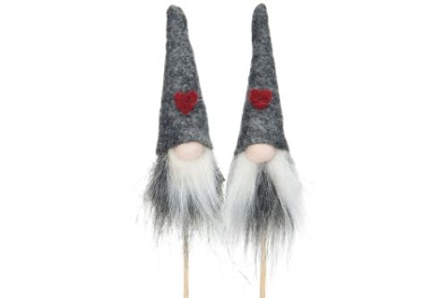 produktbild för Sticks Tomte/DuoHjärta Mix 12 Cm 36/Fpn