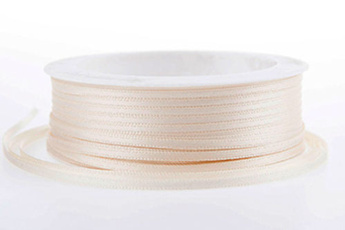 produktbild för Band Dubbelsatin 3 mm Creme