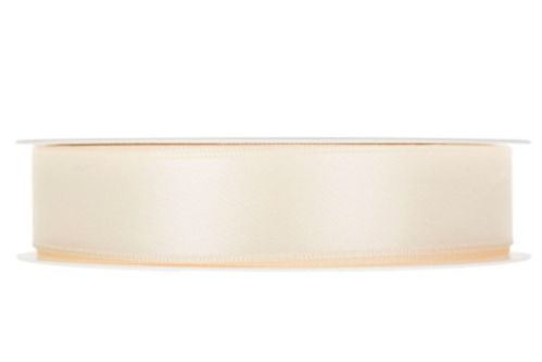 produktbild för Band Dubbelsatin 25 mm Creme