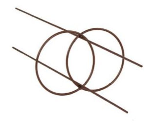 produktbild för Amaryllis Stöd Matt Guld 2-Ringar x 10