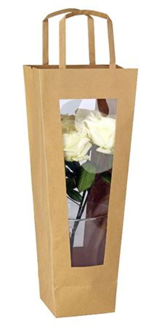 produktbild för Papperspåse  Orchide Window d 12 h 47 Cm x 20