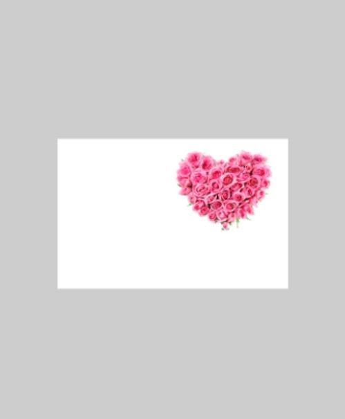 produktbild för Blomsterkort Med Rosa Hjärta 50/Fpn