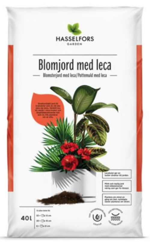 produktbild för Blomjord 40 L M Leca Hasselfors