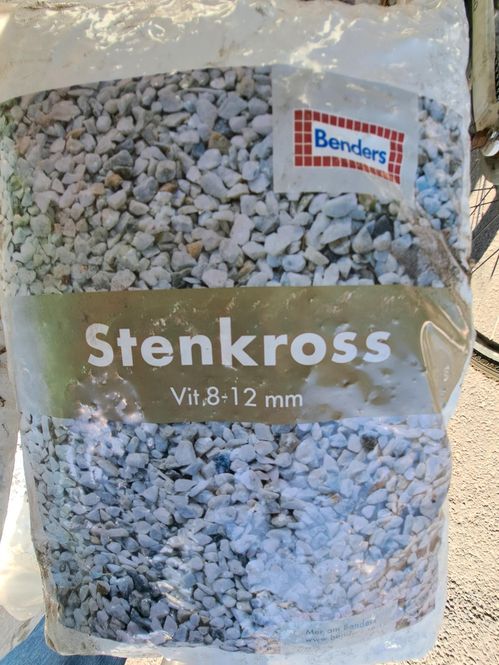 produktbild för Granitkross 8-12 mm 15 kg vit