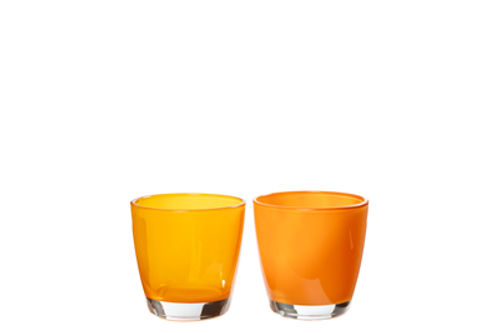 produktbild för Tira Glas Kruka 952513  11,5D 11,5H Orange mix