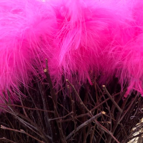 BJÖRKRIS BUNT FJÄDER DUN CERISE X10