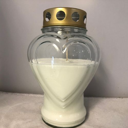 OLJELJUS GLAS HJÄRTA 80H x6
